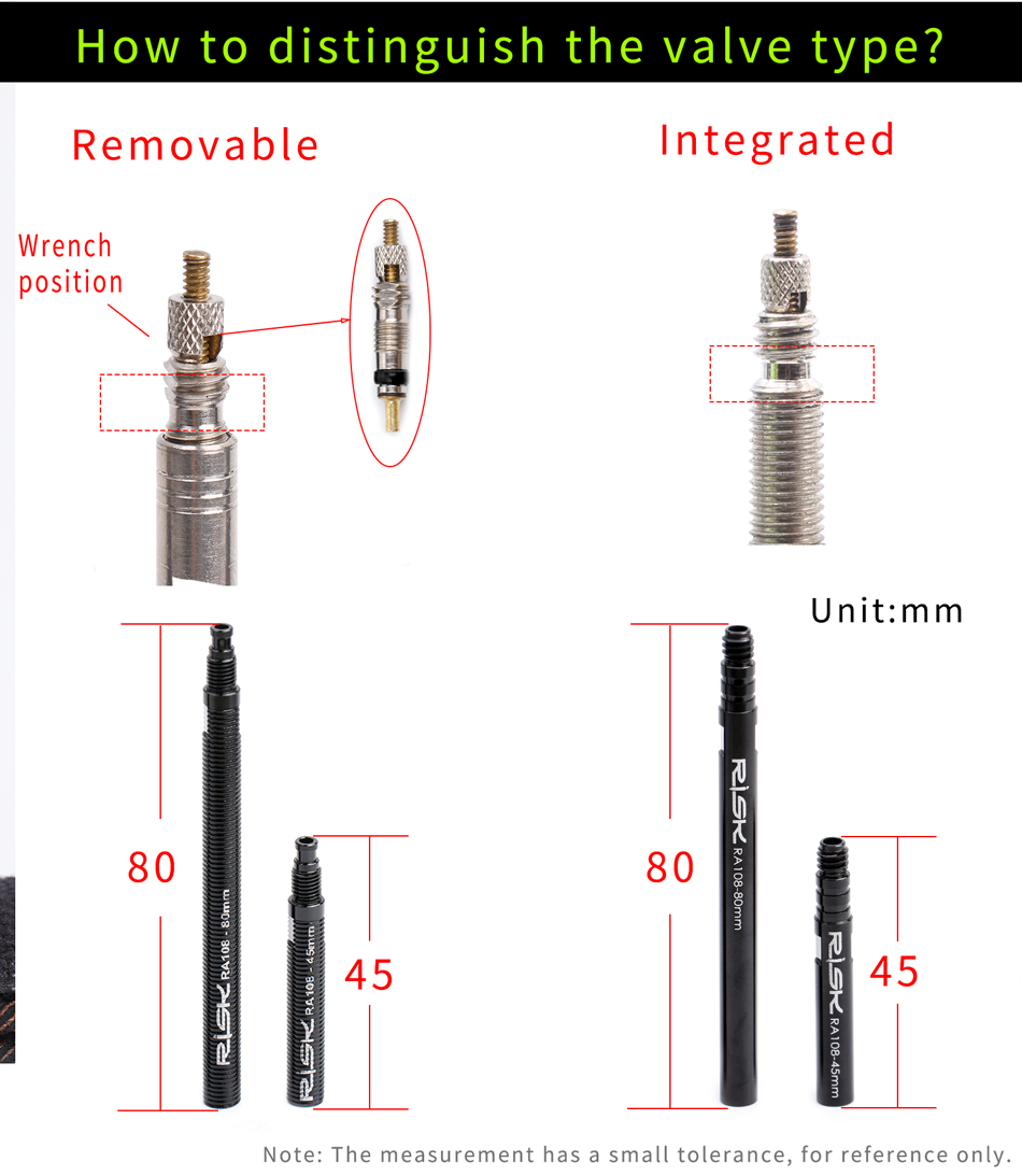 Удлинитель клапана RISK Presta – обзор и цена Tubeless Valve Core