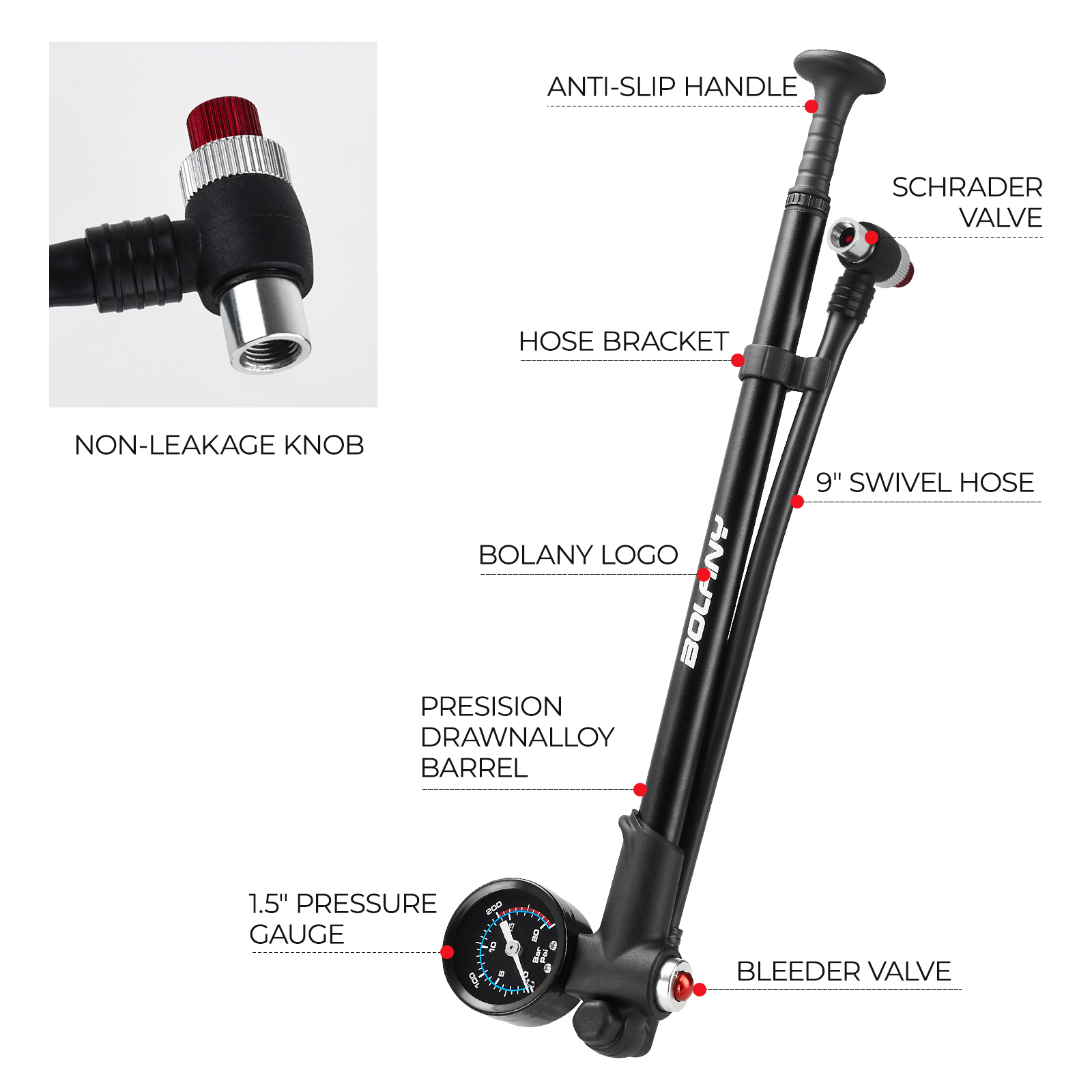 BOLANY 300psi воздушный шок ве – обзор и цена Shock Pump Suspension